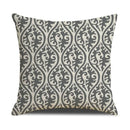 Axyaa Grey Geometric Linen Cushion Cover for Sofa Living Room Decor