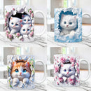 Axyaa 3D Cat Coffee Ceramic Mug Kitten Love Tea Cup Christmas Gift Mug