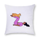 Axyaa Cute Girl & Puppy Everyday Life Pillow Case & Cushion Cover Cozy Home Decor