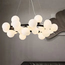 Axyaa Nordic LED Glass Ball Chandelier: Elegant Lighting for Home, Restaurant, and Kitchen