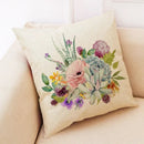 Axyaa Cactus Plant Pattern Linen Pillowcase - Home Decor Sofa Pillow 45*45cm