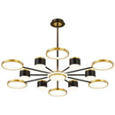 Axyaa Acrylic Chandelier LED Pendant Light for Bedroom, Living Room, Restaurant - Multi-head Ring Shape