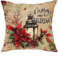 Axyaa Retro Christmas Reindeer Pillowcase Cover