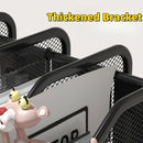 Axyaa Iron Mesh Quadruple Column File Rack Bookshelf - 4 Grid Multi-Layer File