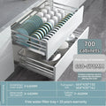 Stainless Steel Rack with Slide Rails for Kitchen Cabinet Organization by Axyaa
