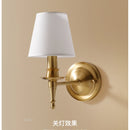 Axyaa Traditional Copper Wall Lamp E14 Led Light for Bedroom and Living Room