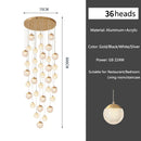 Axyaa Luxury LED Staircase Chandelier for Living Room and Bedroom