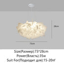 Axyaa Nordic Feather Pendant Lamp for Bedroom, Living Room, Kitchen, Children's Room