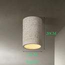 Axyaa Red Cement Downlight: Nordic Grey Led Ceiling Spotlight for Bedroom