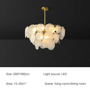 Axyaa Green Glass Crystal Chandelier Elegant Vintage Pendant Lighting for Home