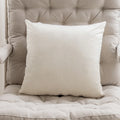 Axyaa French Cream Jacquard Sofa Cushion Cover 45X45 - Luxury Square Pillowcase