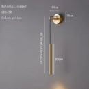 Axyaa Copper LED Wall Lamp Black | Height Adjustable | Warm Atmosphere Sconces for Bedside