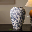 Axyaa Retro Blue White Porcelain Vases Living Room Decor Ornaments