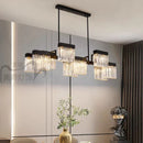 Axyaa Crystal Chandelier Stair Pendant Living Room Interior Lighting