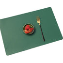 Axyaa PU Leather Square Placemats Set of 4 Double-Sided Washable Table Mats