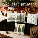 Patterned Christmas Trees Pillow Covers for Sofa Bedroom Car Cushion by Axyaa