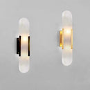 Axyaa Marble Chandelier: Modern Suspended Linear Alabaster design for Elegant Lighting