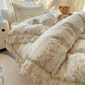 Axyaa Spring Flowers Princess Bedding Set: Duvet Cover, Sheet, Pillowcases