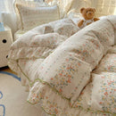 Axyaa Spring Flowers Princess Bedding Set: Duvet Cover, Sheet, Pillowcases