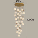Axyaa Crystal Chandelier Stair Pendant Light Living Room Interior Lighting
