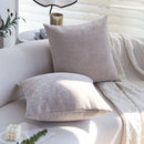 Nordic Chenille Cushion Cover Set by Axyaa - Beige Soft Pillow Case for Sofa