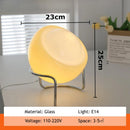Axyaa Nordic Bauhaus Egg Tart Glass Table Lamp LED Lights