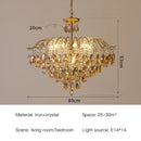 Axyaa Nordic Crystal Chandelier: Modern Luxury Ceiling Light for Master Bedroom & Dining Room