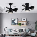 Smart 22" Macaron Ceiling Fan Light with Remote, 6 Speeds, Colorful Dimming, DC Motor by Axyaa