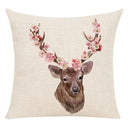 Milu Deer Pattern Print Pillow for Home Decor by Axyaa