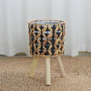 Axyaa Woven Gourd Grass Flower Pot for Balcony Planting