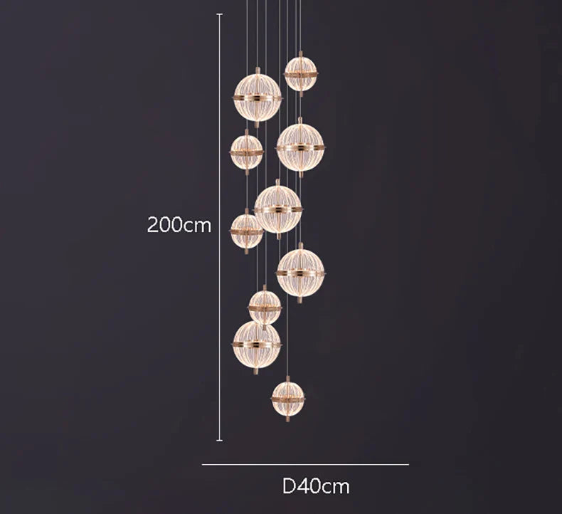 Axyaa Staircase Chandelier: Facil Hall & Ceiling Lamp for Beautiful Indoor Lighting