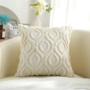 Axyaa Beige Plush Pillow Cover 45x45cm for Bed Living Room Decor