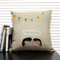 Animal Penguin Cushion Cover 45x45, Axyaa Brand - Cute & Funny Decorative Pillowcase