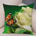 Axyaa Butterfly Flower Pillow Cover 45*45cm for Home Sofa Decor