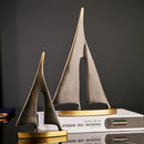 Axya Copper Sailing Boat Decoration for Home, Office, and Living Room
