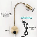 Axyaa Bronze Gooseneck LED Wall Lamp Sconce for Bedroom Reading Spotlight