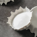 Axyaa Ceramic Dinner Plate Irregular Steak Dessert Snack Pasta Cake Household Tableware