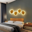 Axyaa Circular Wooden LED Wall Lamp for Bedroom Living Room Decor.
