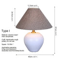 Axyaa Nordic Ceramic Table Lamp Modern Art for Living Room, Bedroom, Study - LED Desk Light