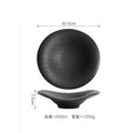 Axyaa Stone Patterned Ceramic Plate Set for Molecular Cuisine