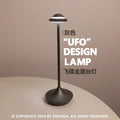 Axyaa Flying Saucer Metal Desk Lamp with USB Charging, LED Night Light
