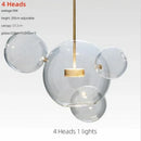 Axyaa Glass Bubble Ball LED Pendant Chandelier for Kid Room and Kitchen Island