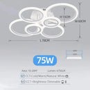 Axyaa LED Gloss Ceiling Light Ring with Remote Control Dimmable Lamp
