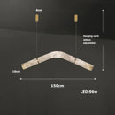 Axyaa Nordic Marble LED Hanging Chandelier for Large Living Spaces