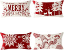 Axyaa Christmas Snowman Deer Pillowcase Set