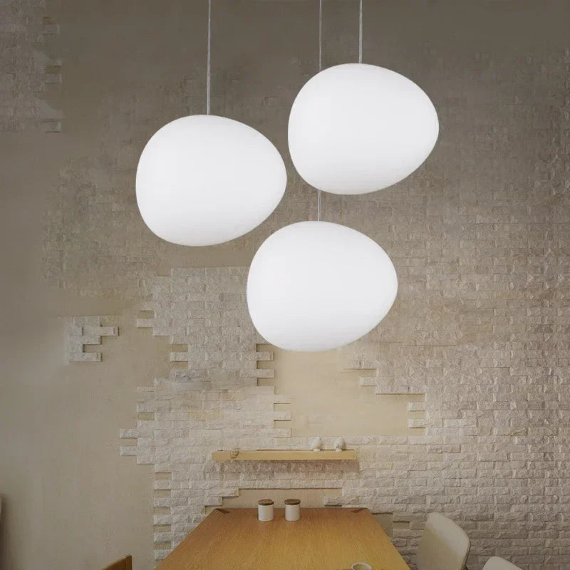 Axyaa Round Glass Pendant Lights - Stylish Ceiling Lamps for Living Room