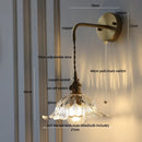 Axyaa Amber Glass LED Wall Lamp with Pull Chain Switch
