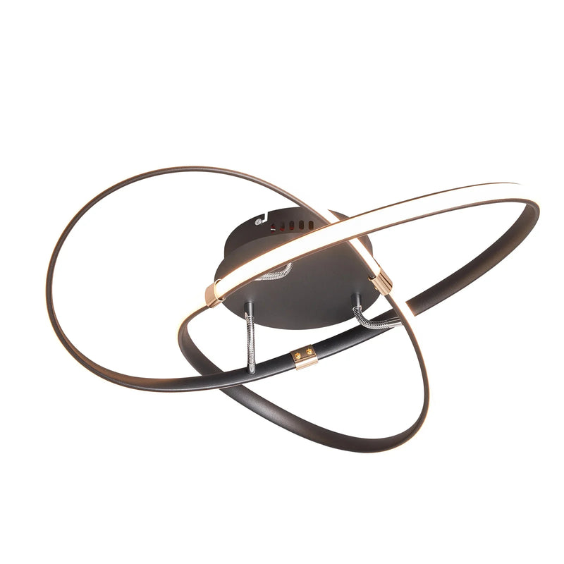 Axyaa Smart Home Modern LED Ceiling Lights: Living Room, Bedroom, Study Room, Black/Chrome/Gold