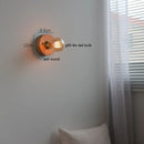Axyaa Vintage LED Wall Lamp Pull Chain Switch Plug, Walnut Ash Wood Copper