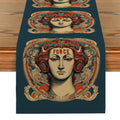 Axyaa Abstract Sculpture Pattern Table Runner for Wedding Party Dining Decor